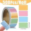 500PCS/Roll Color Label Stickers, Party Stickers, Name Stickers, Self-adhesive Index Labels, File Classification Label Paper