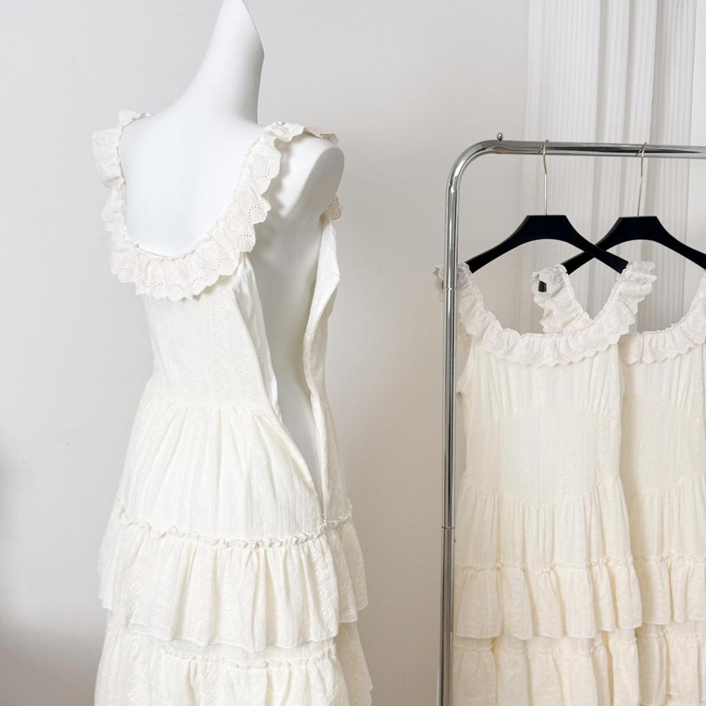 Elegantes Sommer-Trägerkleid für Damen: Erste Liebe Prinzessinnenstil, Tailliert, Flauschiger Langer Rock