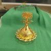 Golden Hollow Middle Eastern Incense Burner - Metal Aroma Cone Sandalwood Holder