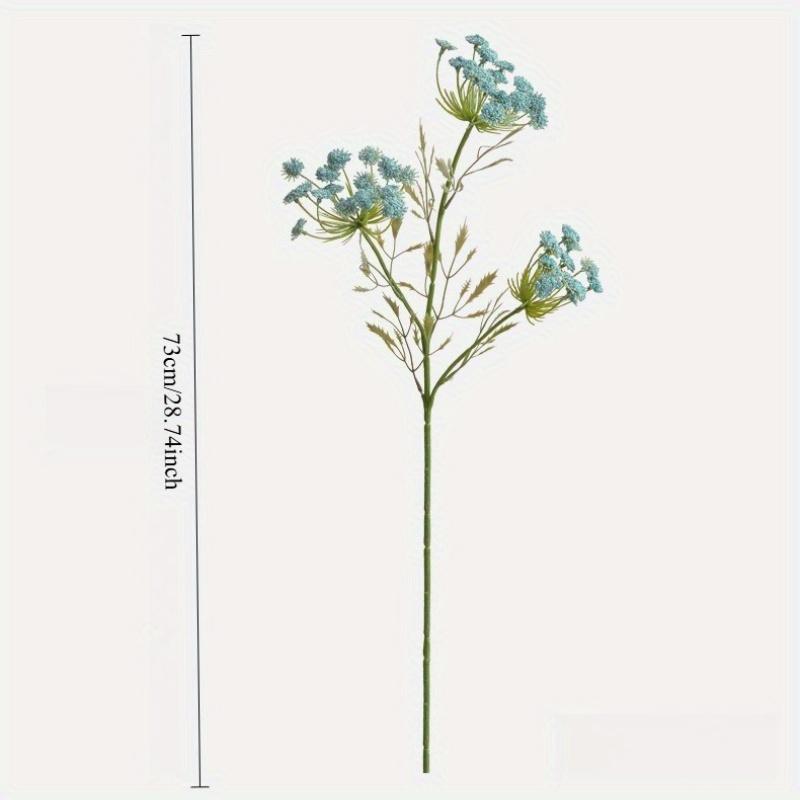 1Pc Outdoor Wedding Simulation Blue 3-Head Lace Flower Monet Garden Flower Material, For Outdoor Patio Garden Home Wedding Holiday Party Decoration