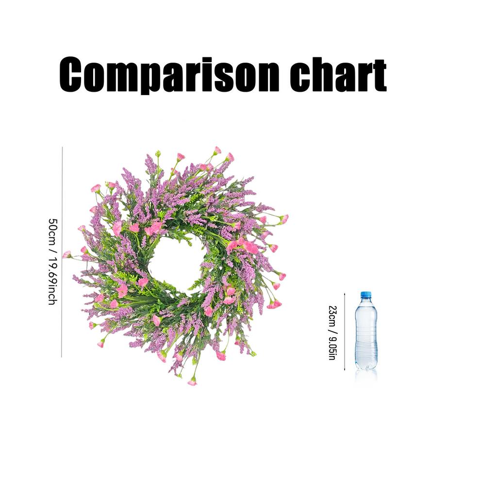 Artificial Floral Wreath, And Purple Lavender Wreath, Spring Decoration