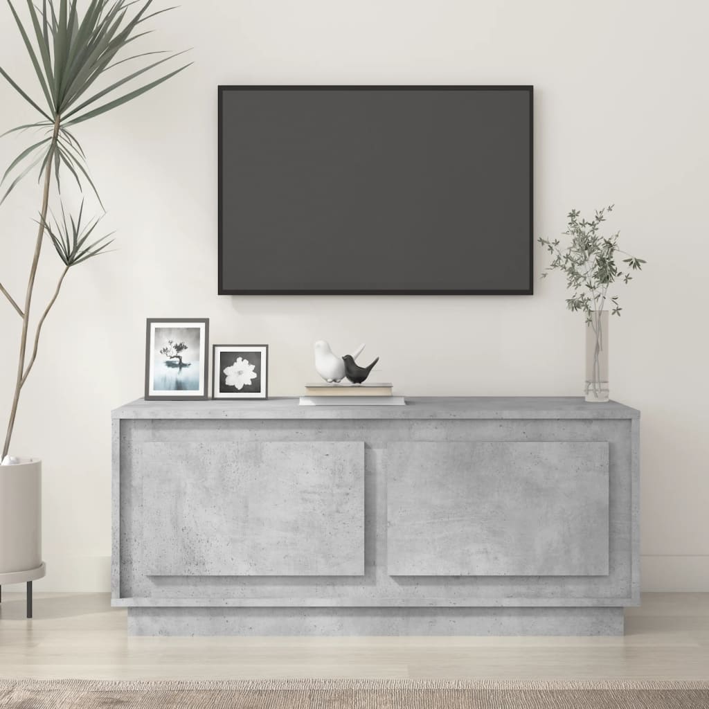 Coffee Table Concrete Grey 102x50x44 cm Wood Based Material