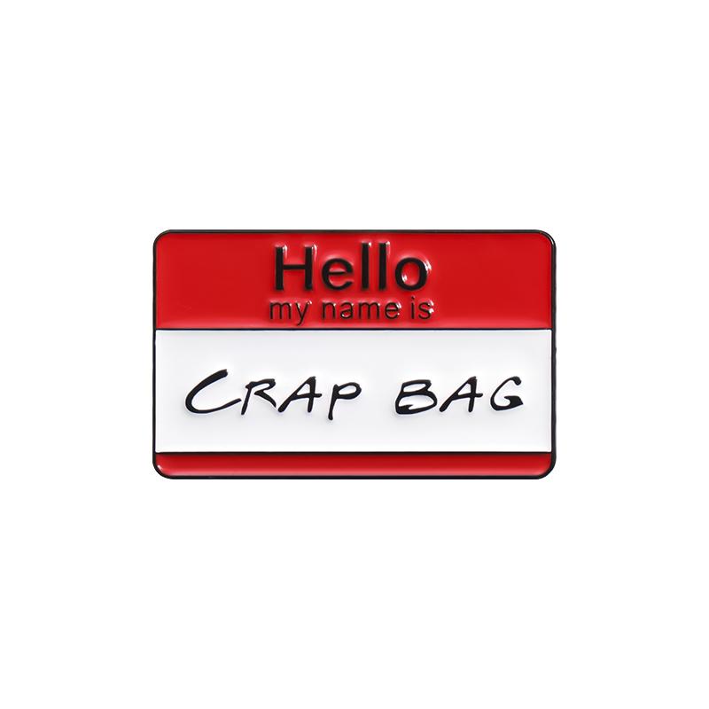 Hallo Mein Name Ist Namensschild Emaille-Pins Custom Cartoon Comedy Film Broschen Revers-Anstecker Lustiger Schmuck Geschenk für Freunde