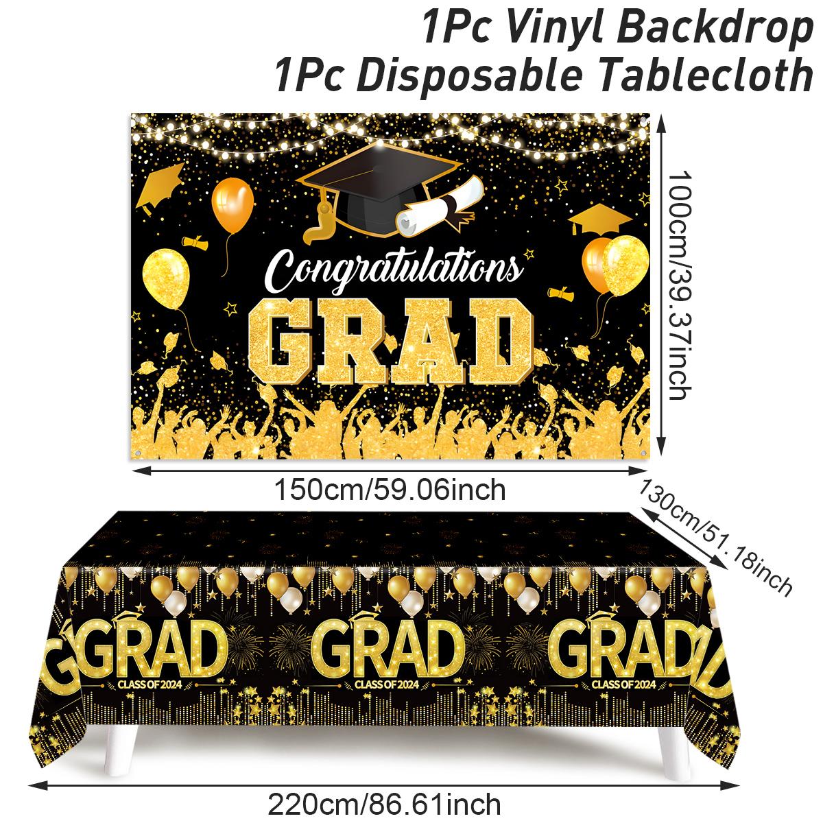 

Фон Скатертина для Фотографії Випуск 2024 Вітаємо Випускника Випускний Вечір Фон Вітання Випускникам Декор