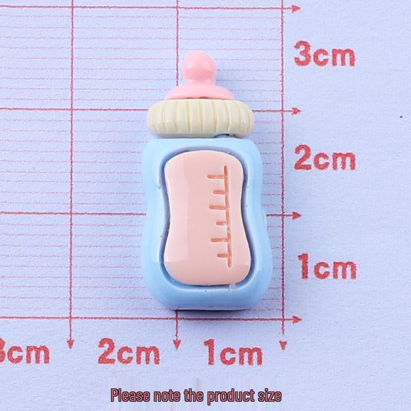 Graduated Baby Bottle Charms: Cartoon DIY Resin Ornaments for Crocs and Crafts