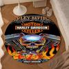 Harley-davidson Motorcycle Artwork Round mat Home Decor, Chair rug For livingroom,Bedroom, doormat home decor Birthday Gift Christmas Gifts