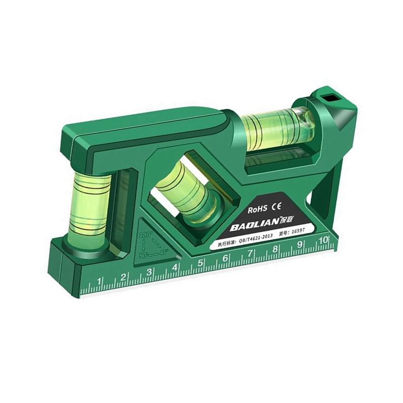 AB34-BAOLIAN Mini Level High Precision Horizontal Vertical Measurement Metric Ruler Protractor Home Portable Magnetic Pocket Lev
