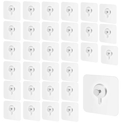 Strong Adhesive Seamless Sticky Wall Hook Nail Punch Mounting Rack Pendant Paste Screw Rod No Trace Wall Hook Nail30pcs