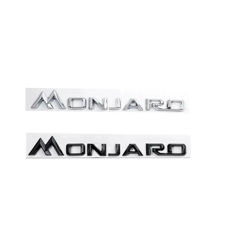 

MONJARO letter logo for Geely series car modified Monjaro trunk label rear boot decals ABS stickers emblem car accessories gloss black
