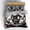 French Bulldog Puppies Basket Bedding Duvet Cover Set  (1*Duvet Cover 2*Pillowcases, without duvet insert)