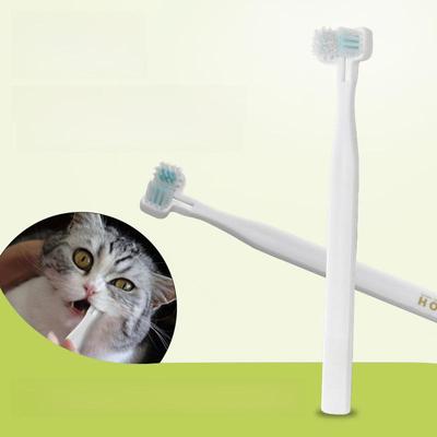 Pet Double-Headed Toothbrush for Dogs & Cats - Oral Cleaning Brush