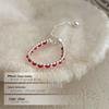 Cuiyan Shijie S925 Silver Korean Style Red Rope Drawstring Ring - Simple Handmade Women's Woven Jewelry