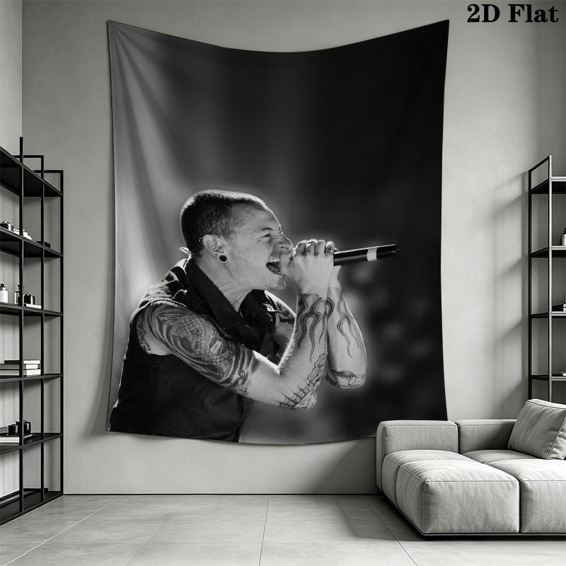 Linkin Park Wall Tapestry Aesthetic Wall Hanging Printed Fabric Blanket Decorative Tapestries for Bedroom Living Room Home Decor