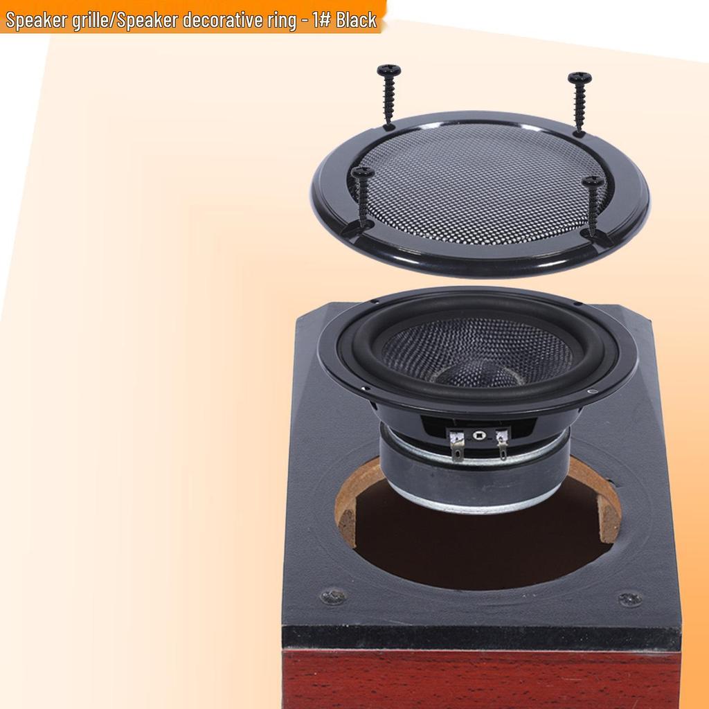Speaker Decorative Grille - Protective Cover for 2" To 10" Car Subwoofer, Black
