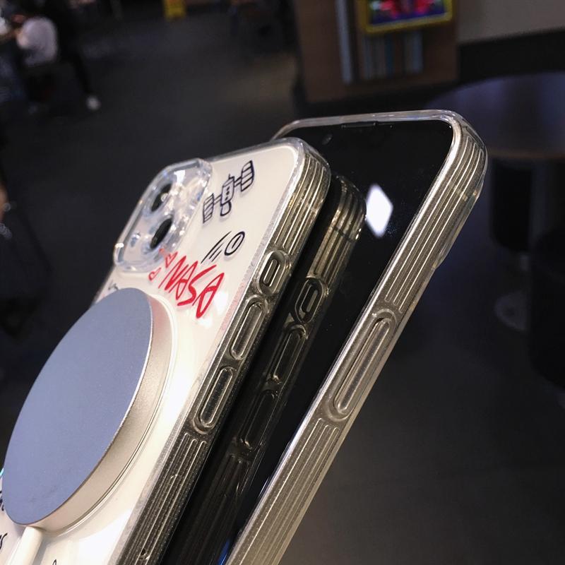 Soft Cute Magsafe Wireless Charge Astronaut Transparent Case For Iphone 14 13 12 11 Pro Max Plus Magnetic Silicone Bumper Cover