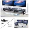 RGB Gaming Dual Monitor Riser with Fast Charging