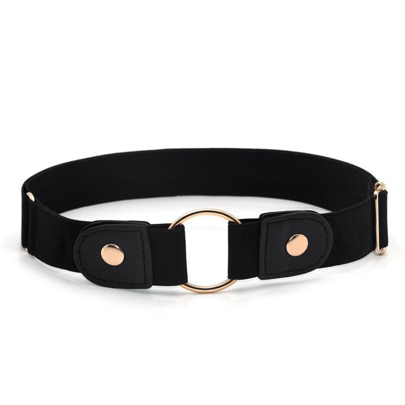 Fashionable Elastic Waist Belt For Women And Men With Metal Buckle For Casual And Office Wear
