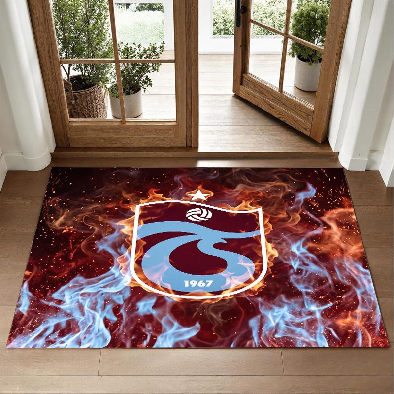Trabzonspor FC Design Kristall-Samt-Teppich Weiche Dekorationsmatte für Schlafzimmer Eingang