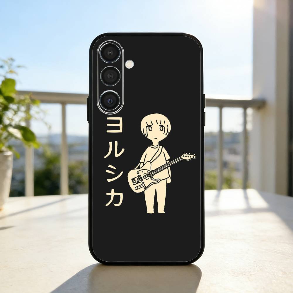 M-MUSIC Yorushika-a S-sart-t Phone Case For Samsung  A73,72,71,A52,51,40,41,A22,A32,31,A13, Soft Black Shell