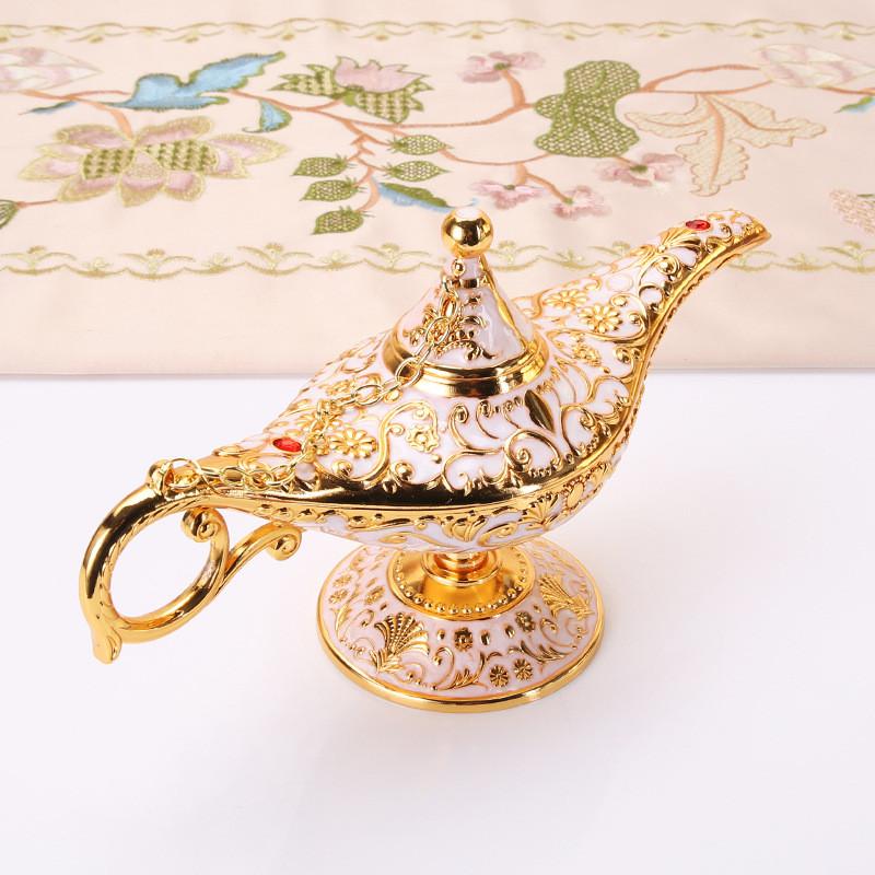 Lampada Magica di Aladdin Edizione da Collezione Metallo Vintage Decorazione per la Casa Regalo per Adulti