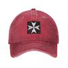Ritter des Hospitals Kreuz Flagge Baseballkappe Lustige Hüte Schirmmütze für Unisex Sportkappe Symbol Unisex Hüte Damen