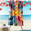 Colorful Sun and Galaxy Design Beach Towel Beach Towel Quick-drying for Travel Outdoor Sports Jogging Beach and Swimming