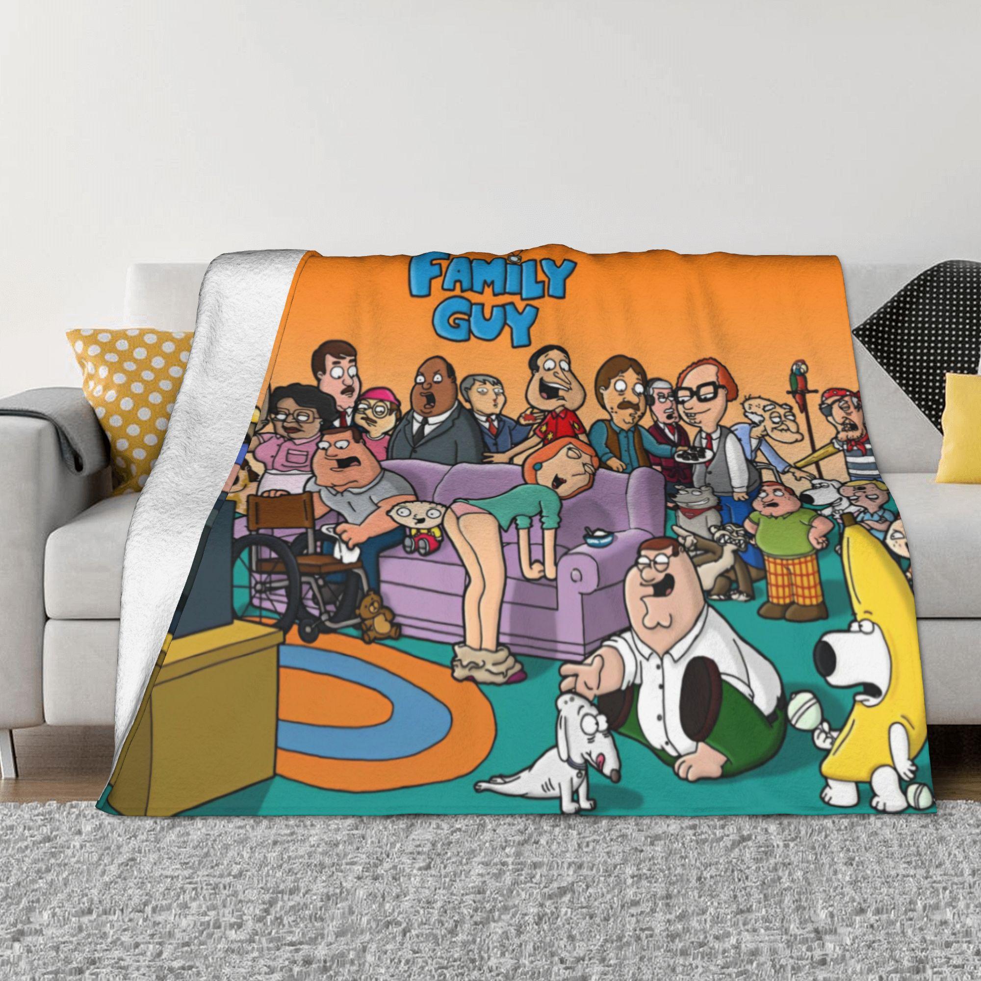 

Families Guys Peter Griffin Blankets Fleece Cartoon Funny TV Lightweight Thin Throw Blanket for Outdoor Travel Bedding Quilt 30x40in