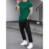 2 Piece Regular Fit Men's Jogger Pants Letter Printed Men's Short Sleeve T-Shirt Set Street Outdoor Casual Fashion Set