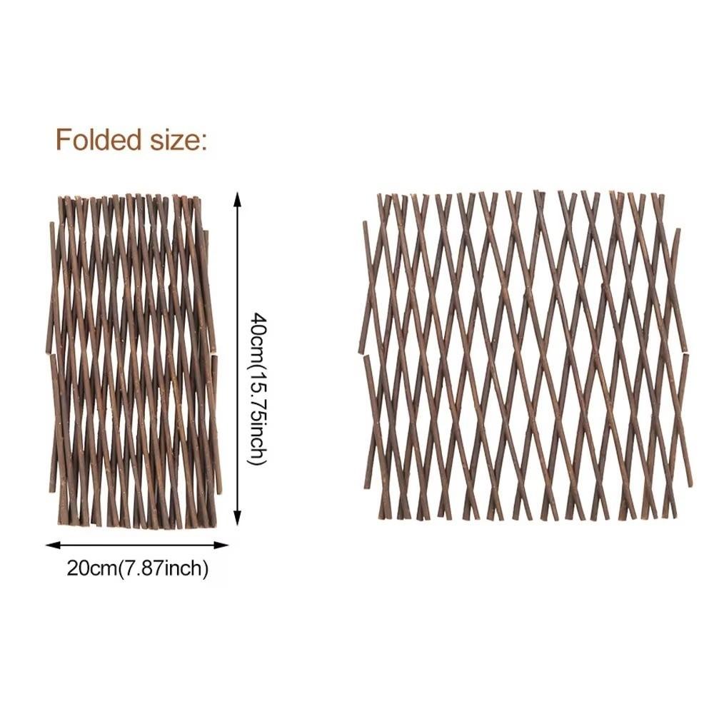 40/70cm Wooden Fence Stretchable Durable Home Garden Fence Climbing Plants Privacy Screen Extended Trellis Fence