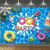 [Party Banner] 1 Poolside Party Background Banner  Suitable for Poolside Party Supplies and Summer Party Decorations