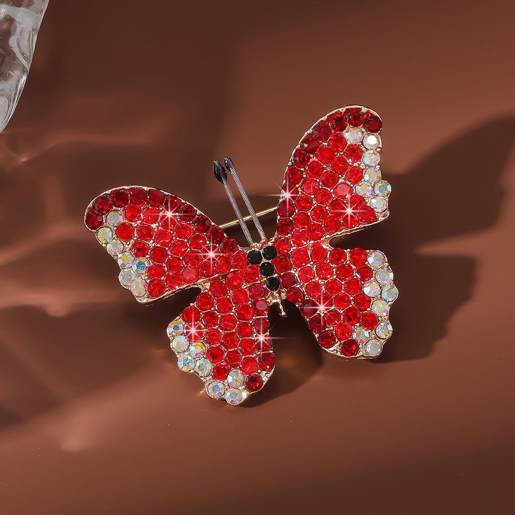 Full Diamond Butterfly Brooch Women'S Luxury Atmospheric Pin Jacket Cardigan Suit High-End Women'S Fashion Corsage