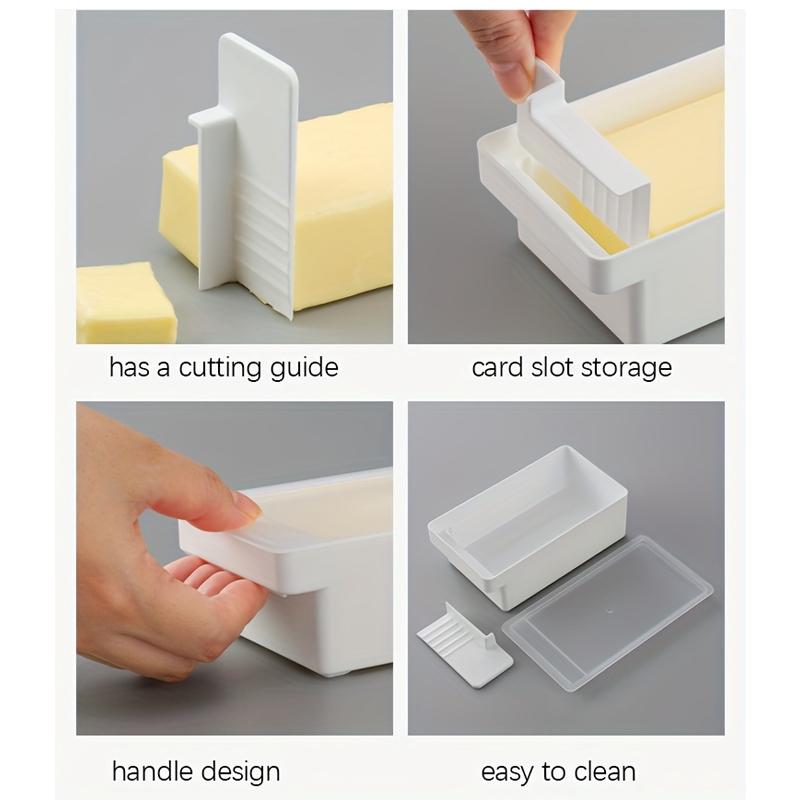 Butter & Cheese Storage Box with Cutter - Airtight Container for Freshness, Space-saving Design, Easy To Clean