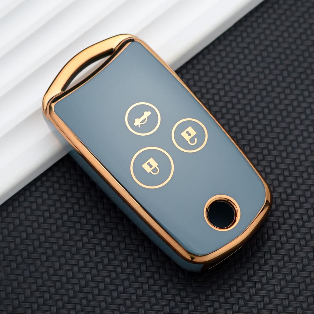 New Car Flip Tpu Key Case Cover For Acura Tl Tsx Zdx Rsx Crz For Honda Civic Fit Accord Crv Hrv Jazz Odyssey Key Chian Rings Set