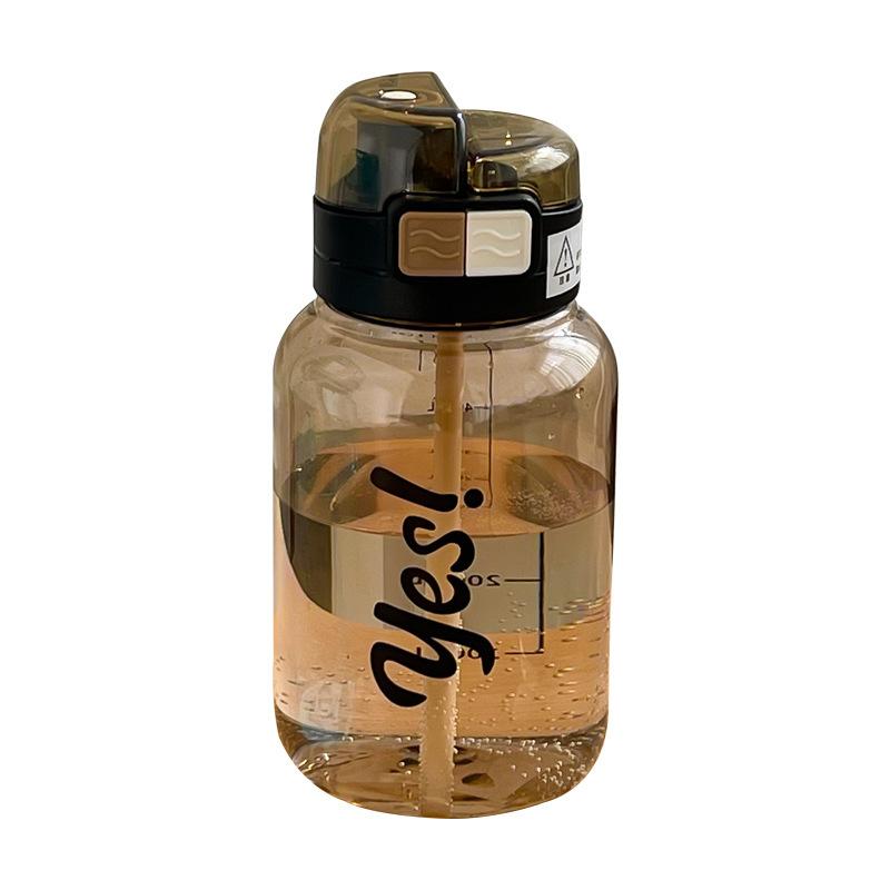 Water Cup Summer Double Drink Cup Portable Plastic Straw Cup Handy Cup Male and Female Students Water Cup