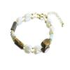 Natural Freshwater Pearl Tiger Eye Beaded Adjustable Bracelet for Women Daily Office Party Pearl Bracelet Bohemian Jewelry