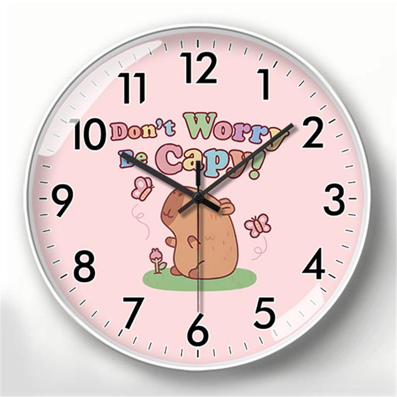 Capybara-Themed Silent Wall Clock for Home and Children's Study