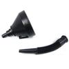 1 Pcs 2 In 1 Black Plastic Oil Funnel With Large Diameter For Engine Oil Fuel Additive Cars Plastic Extended Spout Funnel