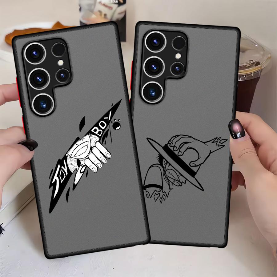 Cartoon One Piece Funda Back Phone Cover Case for Samsung Galaxy S25 Ultra Note 20 Ultra 10+ S20 FE S23 FE S24 Plus S21 S22 S26