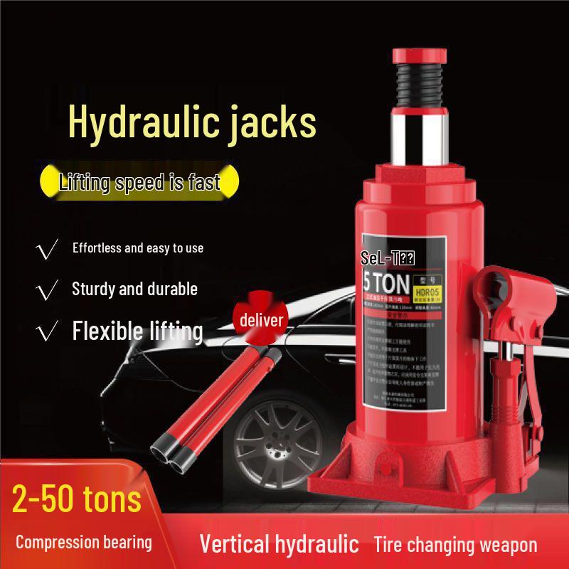 Hand-Operated Hydraulic Jack for Car Tire Changes, 2-3 Ton Capacity, Portable, Labor-Saving Tool
