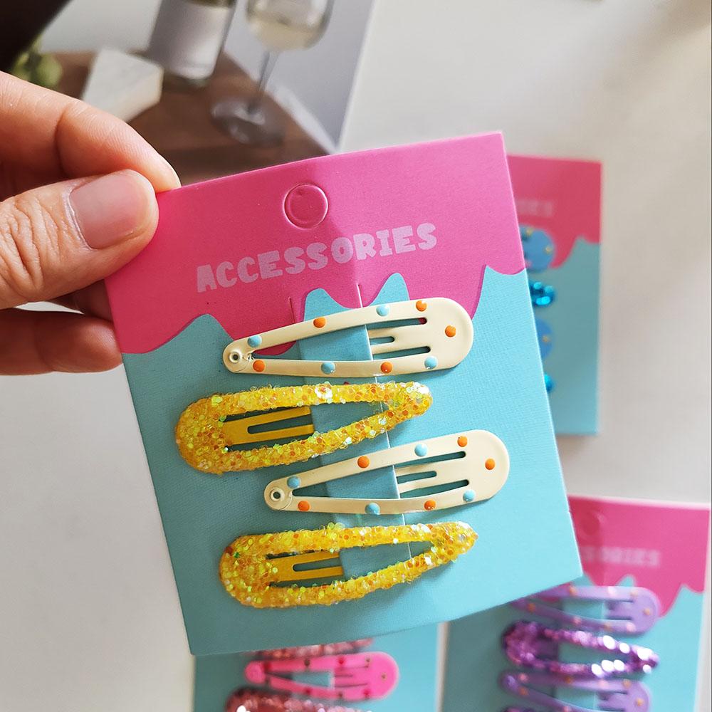 4pc Cute Colorful Sparkling BB Hair Side Clips Hairpin for Girls Women Child Holiday Party Gift Hair Accessories Ornament