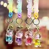 Bell Fox Drift Bottle Quicksand Keychain Female Cute Astronaut Student Schoolbag Pendant Key Chain Ring