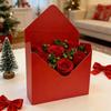 10 Pcs Valentine's Day Floral Envelope Boxes Empty Florist Bouquet Packaging Box Folding Paper Envelope Gift Box for Party Flower Wrapping Supplies
