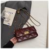 IELGY Ladies Messenger Small Square Bag Diamond Chain Retro High-End Sense One Shoulder