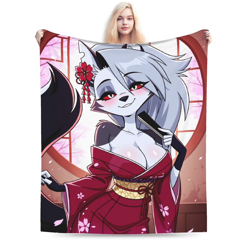 Warme Decken Junge Mädchen Dekorative Loona Bettwäsche Überwürfe Helluva Boss Flanell Tagesdecke Für Heimdekoration Lustige Sofa Bett Abdeckung