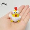 Desktop Stress Reliever 3D Printed Cartoon Rooster Figurine Mini Big-Eyed Cute Animal
