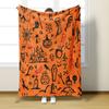 Halloween Ghosts Digitalprinted Polyester Bedroom Velvet Flannel Soft Sofa Cover Blanket Fleece Soft Sofa Cover Blankets
