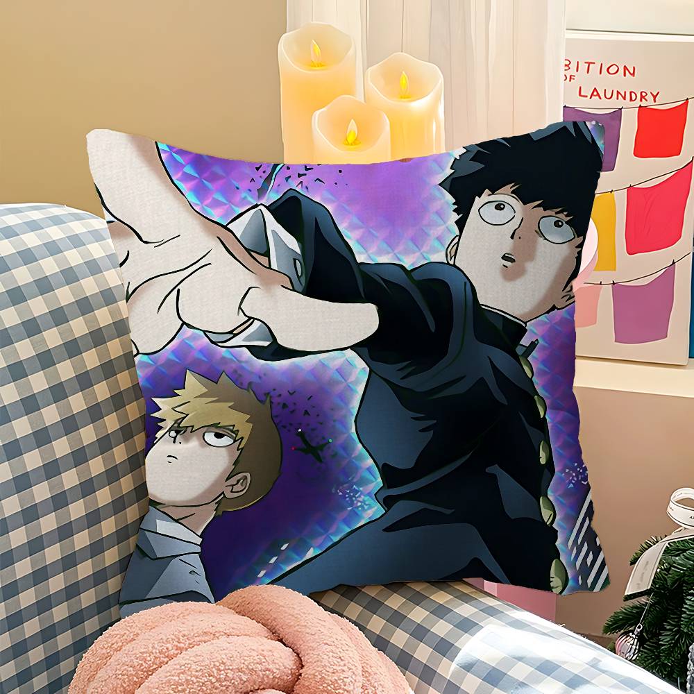 Japan Anime Mob Psycho 100 Personalized Pillow Dust Cover Bedroom Kids Party Decoration Pillowcase Birthday Children Gift
