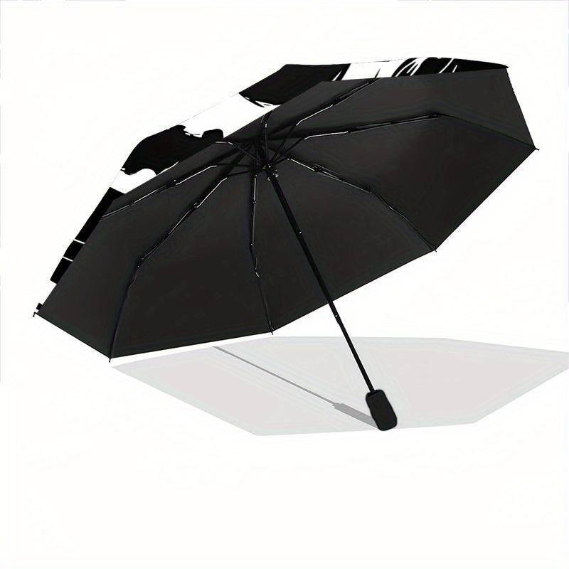 1pc Spiral Face Ghost Automatic Umbrella High Quality Canopy, Portable Folding Umbrella with, Ideal Gift for - Travel, Everyday, Formal Events, Stylis