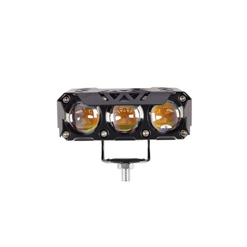 

3 Eye LED Motorcycle Headlight High Lumens Output Universal Fits Aluminum Construction All Weathe Use 1