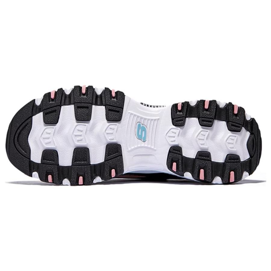 Skechers DLites 1.0 Mesh Synthetisch Leer Comfortabel Veelzijdig Duurzaam Lage Top Dad Schoenen Dames sneaker Zwart Roze Blauw 149793-BKMT